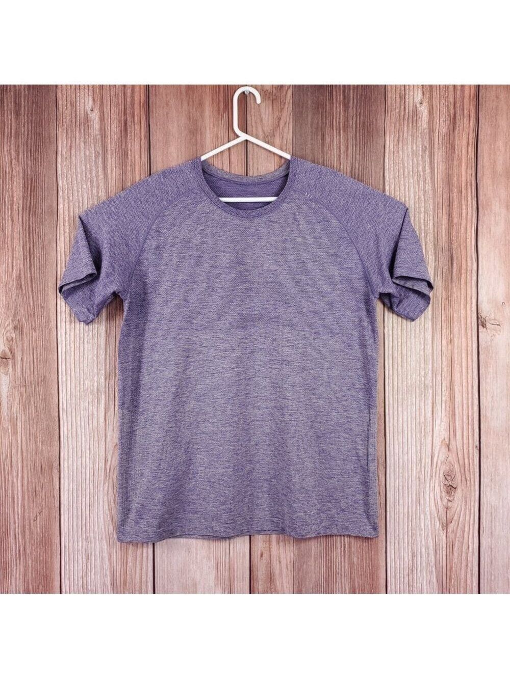 Lululemon Mens XXL Metal Vent Tech Performance Short Sleeve Shirt Heather Purple
